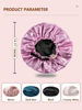 Picture of Years Calm Silk Bonnet for Sleeping Women, Double Layer Satin, Ajustable Elasticity Band， Hair Satin Bonnet for Sleeping - Sleep Shower Caps (Pink, One Size)
