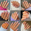 Picture of 9 Packs (216 Pcs) Press on Nails Short, Jsiallye Flower Short Press on Nails Square, Swirl Press on Nails Almond, Gradient Glue on Nails for Girl Nail Art, 12 Size of Fake Nails - 9 Styles Nail Kits