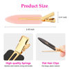 Picture of D 6 Pcs Hair Clips No bend Hair Clips No Crease Hair Clip Makeup Clips for Women and Girls Flat Hair Clips for Hairstyling Salon Golden Handle