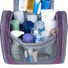 Picture of Hanging Toiletry Bag for Women Travel Makeup Bag Organizer Toiletries Bag for Cosmetics Essentials Accessories (Large, Dark Purple)