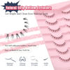 Picture of Siligli Lashes Natural Bottom Lashes 9mm Lower Strip Lashes Extention False Eyelashes Natural Look Wispy Bottom Eyelashes Fake Lashes Pack 7 Pairs