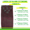 Picture of LORIEN Clip in Hair Extensions Real Human Hair, 18 Inch 100g, 99J Burgundy, Clip in 100% Brazilian Remy Human Hair Extensions 8pcs Per Set with 18 Clips Double Weft
