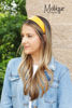 Picture of Motique Accessories 2 Inch Wide Leather Like Headband Solid Hair band (Mustard)