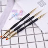 Picture of FULINJOY 3 Pcs Nail Drawing Pen, Dual End Nail Art Pen Brush Acrylic Round Flat Painting Drawing Liner Nail Tools