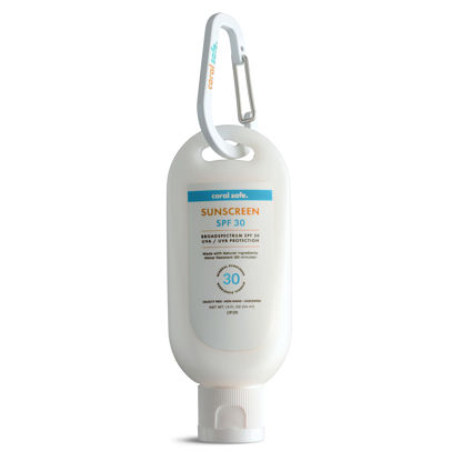 Picture of Reef Safe Sunscreen SPF 30 Mineral Travel Face Lotion, Hawaii & Mexico Approved, Biodegradable, Zinc, Oxybenzone & Octinoxate Free, Water Resistant, Made in USA with Natural Ingredients by Coral Safe