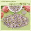 Picture of 2000PCS SS20/5mm Crystal Rhinestones (Crystal AB), Bedazzling Flatback Glass Rhinestones for Crafting DIY Nail Art Makeup Decoration, Gems Diomand Charms for Tumbler Shoes Clothing Mug
