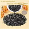 Picture of 2500PCS SS10/2.8mm Crystal Rhinestones (Jet Black), Bedazzling Flatback Glass Rhinestones for Crafting DIY Nail Art Makeup Decoration, Gems Diomand Charms for Tumbler Shoes Clothing Mug