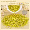 Picture of 3000PCS SS12/3mm Crystal Rhinestones (Lemon Yellow), Bedazzling Flatback Glass Rhinestones for Crafting DIY Nail Art Makeup Decoration, Gems Diomand Charms for Tumbler Shoes Clothing Mug
