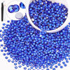 Picture of 3000PCS SS20/5mm Crystal Rhinestones (Blue/Sapphire), Bedazzling Flatback Glass Rhinestones for Crafting DIY Nail Art Makeup Decoration, Gems Diomand Charms for Tumbler Shoes Clothing Mug