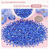 Picture of 3000PCS SS20/5mm Crystal Rhinestones (Blue/Sapphire), Bedazzling Flatback Glass Rhinestones for Crafting DIY Nail Art Makeup Decoration, Gems Diomand Charms for Tumbler Shoes Clothing Mug