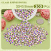 Picture of 200PCS SS40/8mm Crystal Rhinestones (Crystal AB), Bedazzling Flatback Glass Rhinestones for Crafting DIY Nail Art Makeup Decoration, Gems Diomand Charms for Tumbler Shoes Clothing Mug