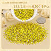 Picture of 3000PCS SS8/2.5mm Crystal Rhinestones (Lemon Yellow), Bedazzling Flatback Glass Rhinestones for Crafting DIY Nail Art Makeup Decoration, Gems Diomand Charms for Tumbler Shoes Clothing Mug
