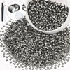 Picture of 3000PCS SS12/3mm Crystal Rhinestones (Black Diamond), Bedazzling Flatback Glass Rhinestones for Crafting DIY Nail Art Makeup Decoration, Gems Diomand Charms for Tumbler Shoes Clothing Mug