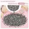 Picture of 2000PCS SS20/5mm Crystal Rhinestones (Black Diamond), Bedazzling Flatback Glass Rhinestones for Crafting DIY Nail Art Makeup Decoration, Gems Diomand Charms for Tumbler Shoes Clothing Mug