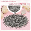 Picture of 2000PCS SS16/4mm Crystal Rhinestones (Black Diamond), Bedazzling Flatback Glass Rhinestones for Crafting DIY Nail Art Makeup Decoration, Gems Diomand Charms for Tumbler Shoes Clothing Mug