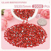 Picture of 2000PCS SS20/5mm Crystal Rhinestones (Light Red/Light Siam), Bedazzling Flatback Glass Rhinestones for Crafting DIY Nail Art Makeup Decoration, Gems Diomand Charms for Tumbler Shoes Clothing Mug