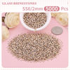 Picture of 5000PCS SS6/2mm Crystal Rhinestones (Golden Shadow/Champagne), Bedazzling Flatback Glass Rhinestones for Crafting DIY Nail Art Makeup Decoration, Gems Diomand Charms for Tumbler Shoes Clothing Mug