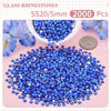 Picture of 2000PCS SS20/5mm Crystal Rhinestones (Blue/Sapphire), Bedazzling Flatback Glass Rhinestones for Crafting DIY Nail Art Makeup Decoration, Gems Diomand Charms for Tumbler Shoes Clothing Mug