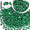 Picture of 600PCS SS30/6mm Crystal Rhinestones (Emerald Green), Bedazzling Flatback Glass Rhinestones for Crafting DIY Nail Art Makeup Decoration, Gems Diomand Charms for Tumbler Shoes Clothing Mug