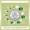 Picture of 600PCS SS30/6mm Crystal Rhinestones (Emerald Green), Bedazzling Flatback Glass Rhinestones for Crafting DIY Nail Art Makeup Decoration, Gems Diomand Charms for Tumbler Shoes Clothing Mug