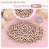 Picture of 2000PCS SS16/4mm Crystal Rhinestones (Golden Shadow/Champagne), Bedazzling Flatback Glass Rhinestones for Crafting DIY Nail Art Makeup Decoration, Gems Diomand Charms for Tumbler Shoes Clothing Mug