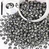 Picture of 600PCS SS30/6mm Crystal Rhinestones (Black Diamond), Bedazzling Flatback Glass Rhinestones for Crafting DIY Nail Art Makeup Decoration, Gems Diomand Charms for Tumbler Shoes Clothing Mug