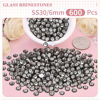 Picture of 600PCS SS30/6mm Crystal Rhinestones (Black Diamond), Bedazzling Flatback Glass Rhinestones for Crafting DIY Nail Art Makeup Decoration, Gems Diomand Charms for Tumbler Shoes Clothing Mug