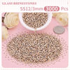 Picture of 3000PCS SS12/3mm Crystal Rhinestones (Golden Shadow/Champagne), Bedazzling Flatback Glass Rhinestones for Crafting DIY Nail Art Makeup Decoration, Gems Diomand Charms for Tumbler Shoes Clothing Mug