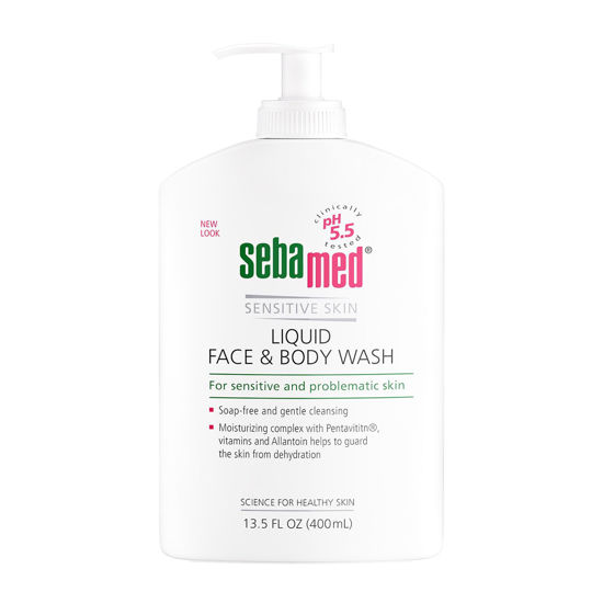 Picture of Sebamed Paraben-Free Liquid Face and Body Wash with Pump pH 5.5 Dermatologist Recommended Mild Hydrating Cleanser for Sensitive Skin 13.5 Fluid Ounces (400 Milliliters)