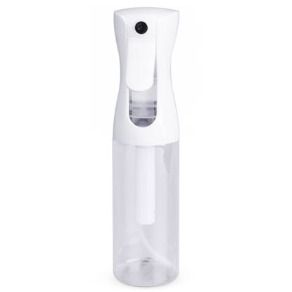 Picture of VIGOR PATH Continuous Water Mister Spray Bottle for Hair - Continuous Spray Nano Fine Mist Sprayer - Empty Spray Bottle - Reusable Beauty Spray Bottle - Cleaning, Hairstyling & Plants (Clear - 10oz)