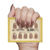 Picture of Harry Potter™ x Glamnetic Press On Nails - Golden Cup™ | Semi-Transparent Brown 3D Graphic Short Almond False Nails, Reusable Stick On Fake Nails with Glue | Salon Quality | 15 Sizes - 30 Nail Kit