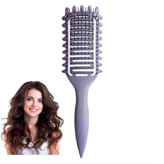Picture of Curl Defining Brush, Curly Hair Brush Boar Bristle HairCurly Hair Brush, Vented Hair Brush, Shaping and Defining Curls for Women
