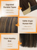 Picture of DOORES Tape in Hair Extensions Human Hair 50g 20pcs 18 Inch Balayage Natural Black to Chestnut Brown Remy Hair Extensions Tape in Straight Skin Weft Natural Hair Extensions