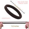 Picture of 60 Pcs 2 Inch Neutral No Damage Hair Ties for Women Thick Hair, Large Soft Seamless Nylon Fabric Elastic Hair Ties Ponytail Hair Holders Hair Elastics Hair Band for Women