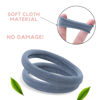 Picture of 60 Pcs 2 Inch Neutral No Damage Hair Ties for Women Thick Hair, Large Soft Seamless Nylon Fabric Elastic Hair Ties Ponytail Hair Holders Hair Elastics Hair Band for Women