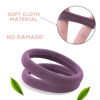 Picture of 60 Pcs 2 Inch Neutrals No Damage Hair Ties for Women Thick Hair, Large Soft Seamless Nylon Fabric Hair Ties Ponytail Hair Holders Hair Elastics Hair Band for Women