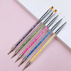 Picture of iFwevs Nail Art Brushes,5pcs Double Ended Brush & Dotting Tool Kit,Including Nail Liner Brush and Nail Dotting Pens for Nail Art Nail Salon