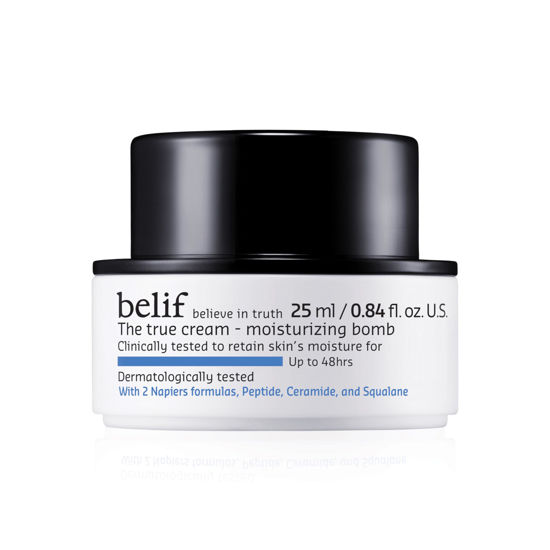 Picture of belif The True Cream Moisturizing Bomb 25ml, 48hrs of Moisture & Hydration, Peptide, Ceramide, Squalane, Restores Skin Barrier, Daily Face Cream, For All Skin Types, Korean Skin Care Moisturizer