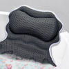 Picture of SetSail Bath Pillow, Relaxing Bath Pillows for Tub Neck and Back Support Soft 4D Breathable Air Mesh Ergonomic Bathtub Pillow with 6 Strong Suction Cups and Hook Luxury Bathroom Accessories,Black