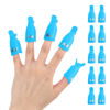 Picture of 10Pcs Plastic Acrylic Nail Art Soak Off Cap Clip UV Gel Polish Remover Wrap Tool Gel Nail Polish Remover Clips for Fingernail Removal Soak Off Clips Wrap Cleaner Cap Clip Blue