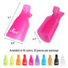 Picture of 10Pcs Plastic Acrylic Nail Art Soak Off Cap Clip UV Gel Polish Remover Wrap Tool Gel Nail Polish Remover Clips for Fingernail Removal Soak Off Clips Wrap Cleaner Cap Clip Blue