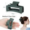 Picture of Sisiaipu 3.5 Inch Medium Hair Claw Clips 6 Pack Hair Clips for Women Square Claw Clips Rectangle Clips for Hair Banana Jaw Clips Hair Accessories for Girls -Neutral