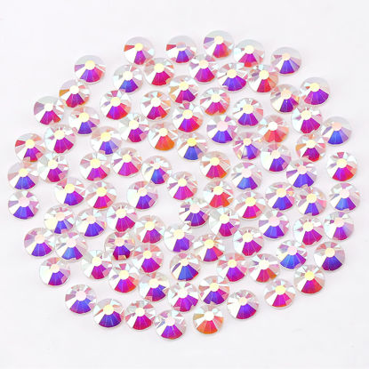 Picture of Novani Rhinestones 3000Pcs Flatback Crystal Round Loose Gemstones Glass Rhinestones for Crafts Makeup Nail Art Clothes Shoes DIY Decorations(SS8, 2.3-2.5mm,Transparent)