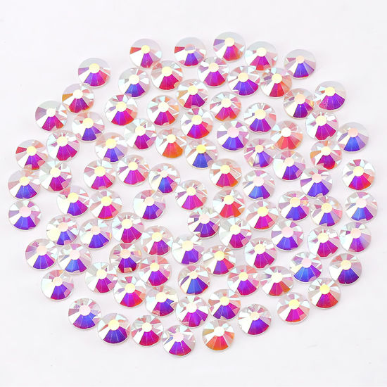 Picture of Novani Rhinestones 3000Pcs Flatback Crystal Round Loose Gemstones Glass Rhinestones for Crafts Makeup Nail Art Clothes Shoes DIY Decorations(SS8, 2.3-2.5mm,Transparent)