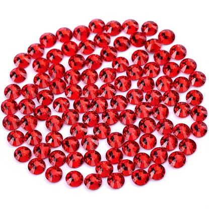 Picture of Novani Rhinestones 3000Pcs Flatback Crystal Round Loose Gemstones Glass Rhinestones for Crafts Makeup Nail Art Clothes Shoes DIY Decorations(SS10, 2.7-2.9mm,Light Siam)
