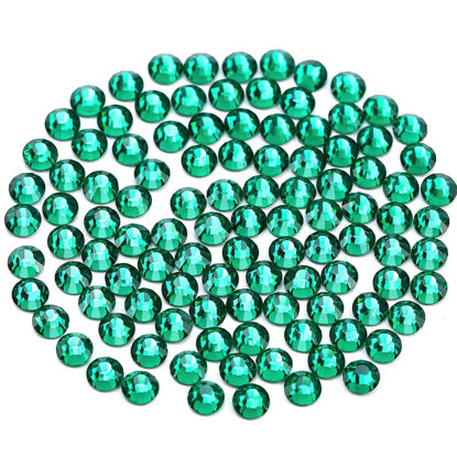 Picture of Novani Rhinestones 3000Pcs Flatback Crystal Round Loose Gemstones Glass Rhinestones for Crafts Makeup Nail Art Clothes Shoes DIY Decorations(SS6, 1.9-2.0mm,Green Zircon)
