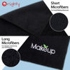 Picture of Orighty Microfiber Makeup Remover Cloths - Super Soft, Quick Dry Face Towels for Cleansing, 13 x 13 Inch, 6 Count, Black