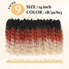 Picture of Yewell 14 Inch Goddess Box Braids Crochet Hair Curly Ends 9 Packs Pre Looped Boho Crochet Box Braids Bohemian Box Braid Crochet Hair For Black Women (14Inch 9 Packs,1B/30/613)
