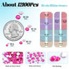 Picture of 12100Pcs Resin Rhinestones for Crafting with 3Pcs 10ml B7000 Jewelry Glue, 2 Boxes Flatback Crystals Diomand (Hot Pink) for Bedazzling Crafts DIY Nail Art Makeup，Non Hotfix Gems for Clothing Shoes