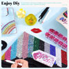 Picture of 12100Pcs Resin Rhinestones for Crafting with 3Pcs 10ml B7000 Jewelry Glue, 2 Boxes Flatback Crystals Diomand (Hot Pink) for Bedazzling Crafts DIY Nail Art Makeup，Non Hotfix Gems for Clothing Shoes